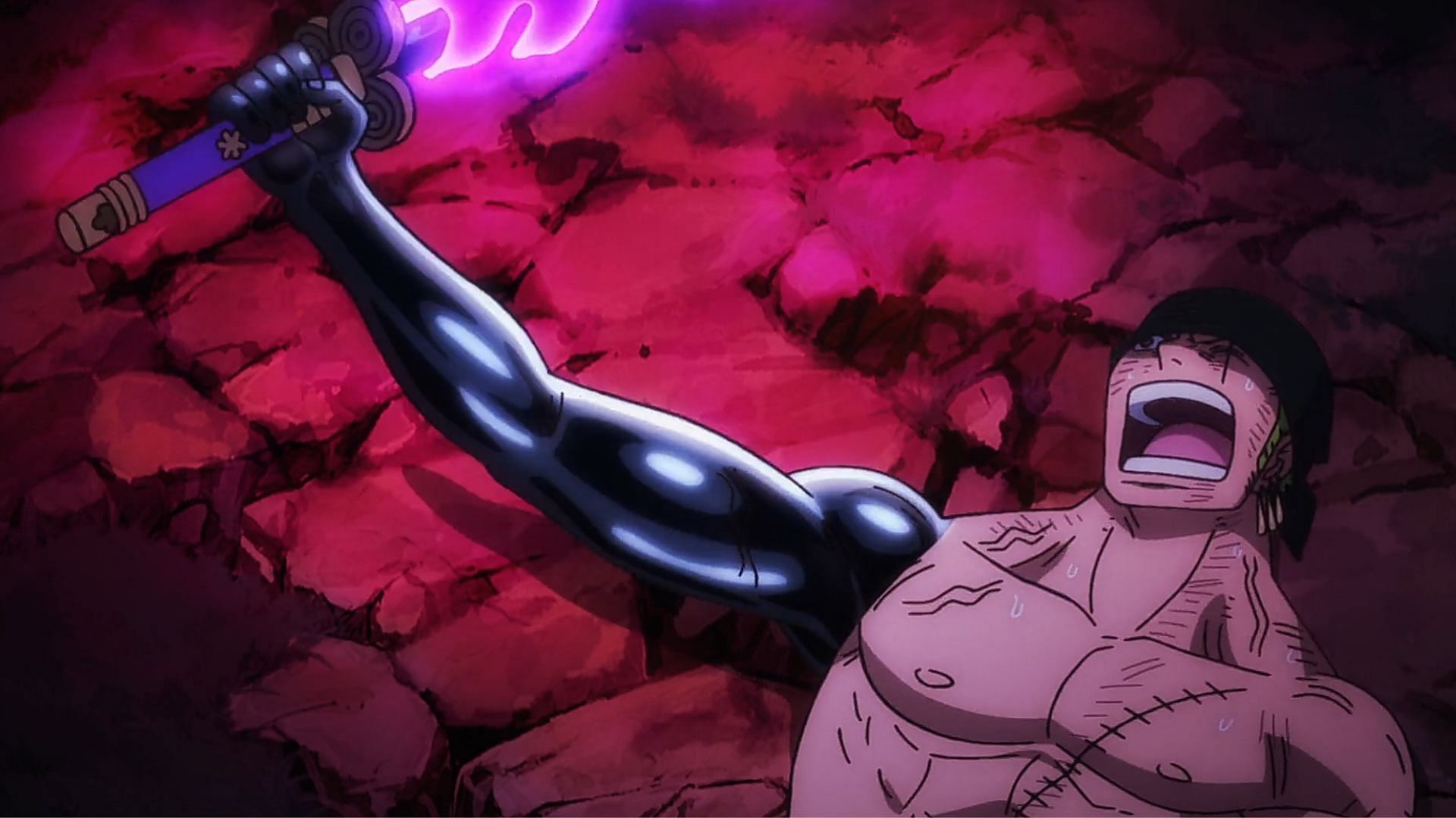 Zoro as seen in the anime (Image via Toei Animation)